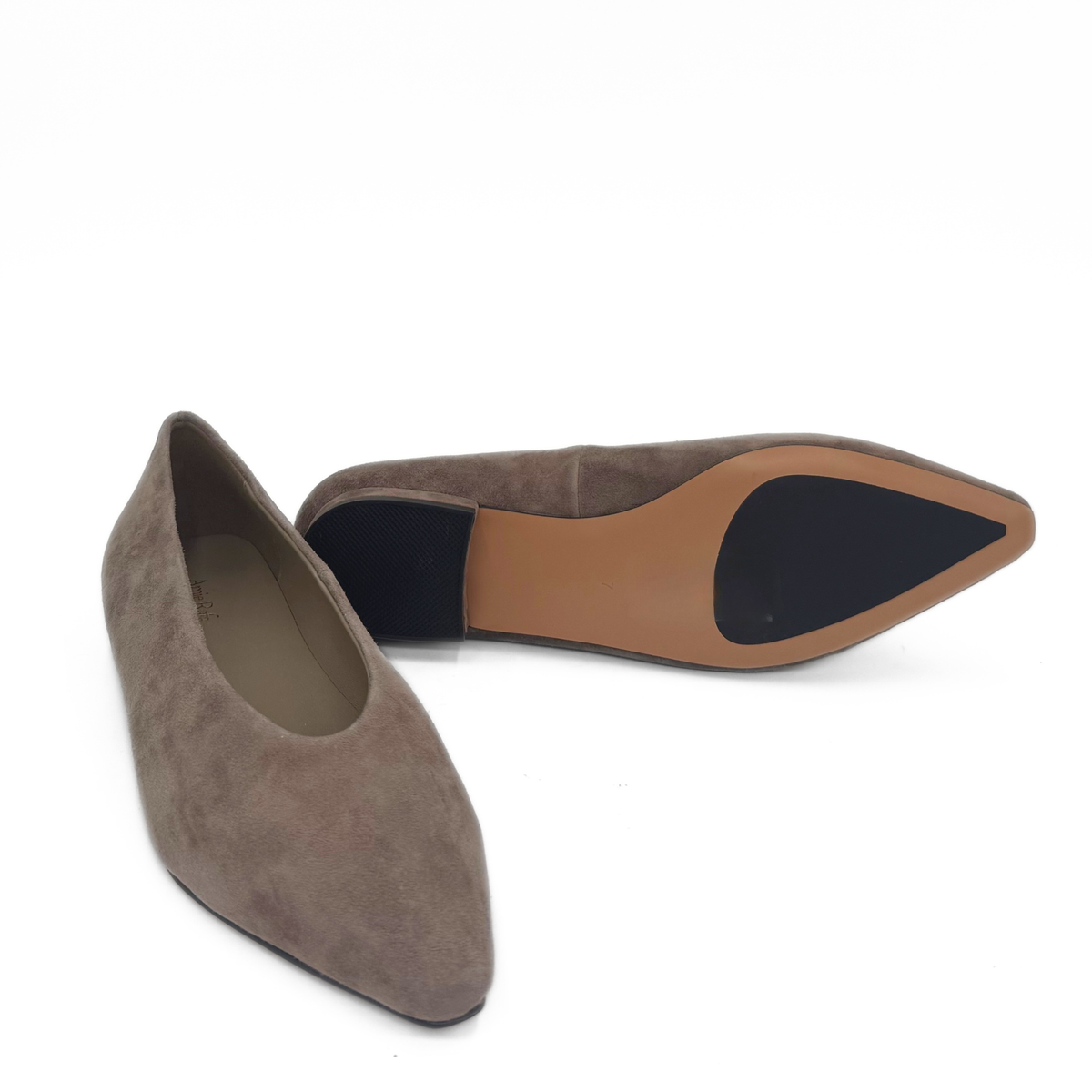 Riley Suede Ballet Flats - Taupe Suede
