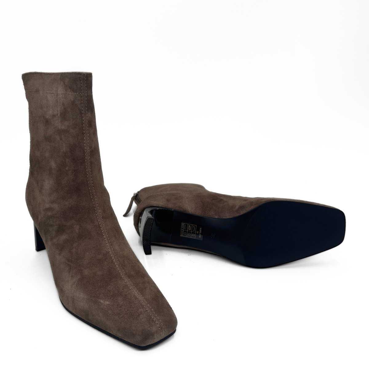 Harlow Suede Booties - Taupe Suede