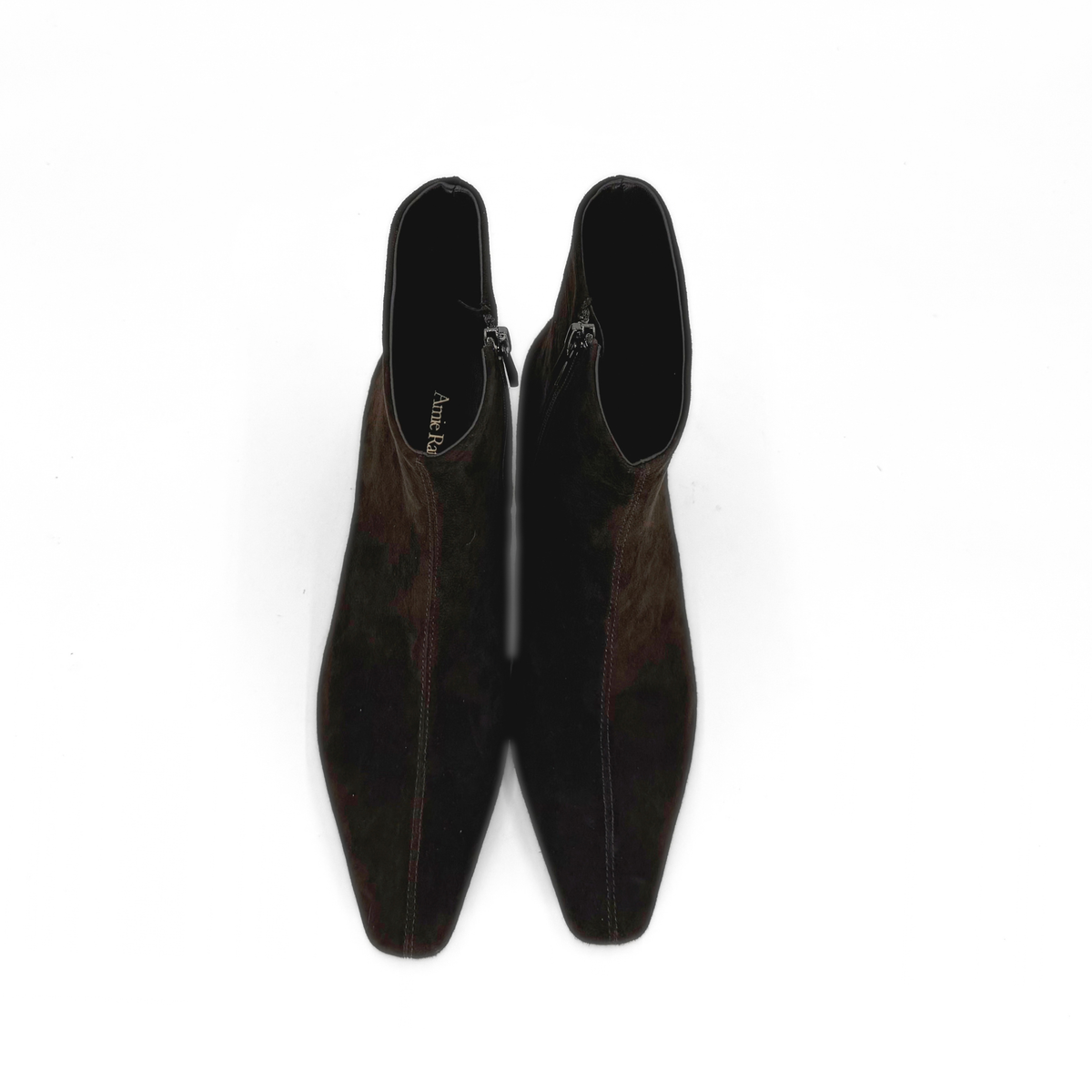 Tess Kitten Heel Booties - Brown Suede