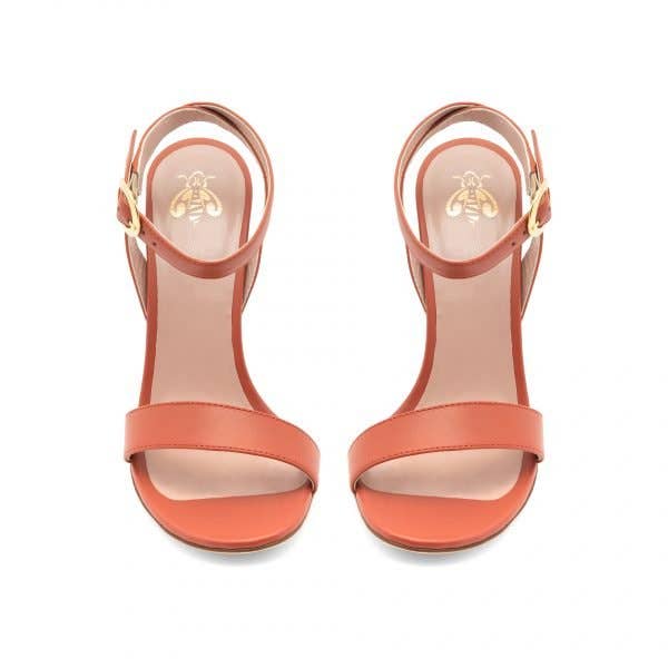ARNIA - Helena Brick-Colored Calfskin Sandals