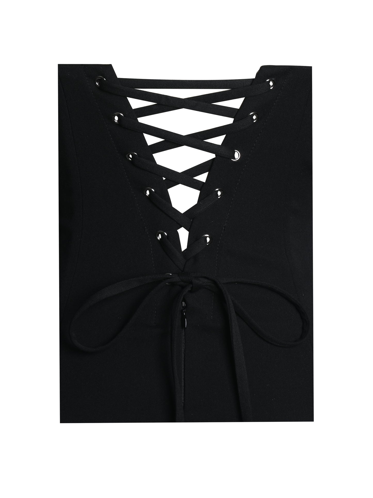 Dahliana Polka Dot Bubble Hem Corset Mini Dress