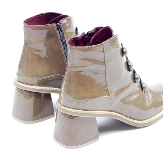 Jose Saenz - Olga Boot - Leather Patent Leather Tierra
