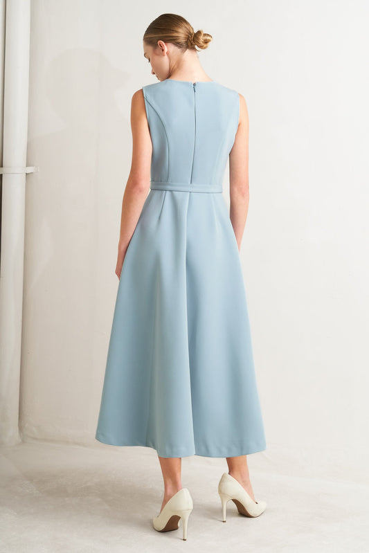 SOFT SPOKEN WOVEN MIDI DRESS