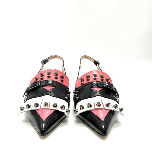 Alchimia - Black, Pink, and White Slingback Pumps