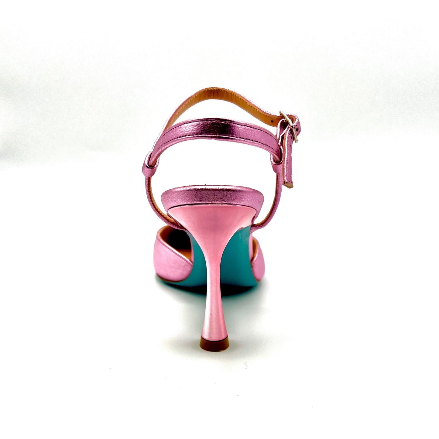 Fratelli Russo - Rose Pink Metallic Ankle-Strap Pump