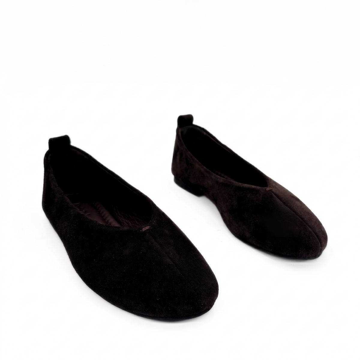Erika Suede Ballet Flats - Brown