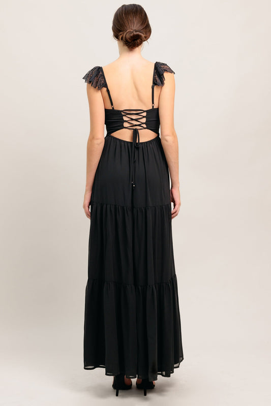 FORGOTTEN ROMANCE WOVEN MAXI DRESS