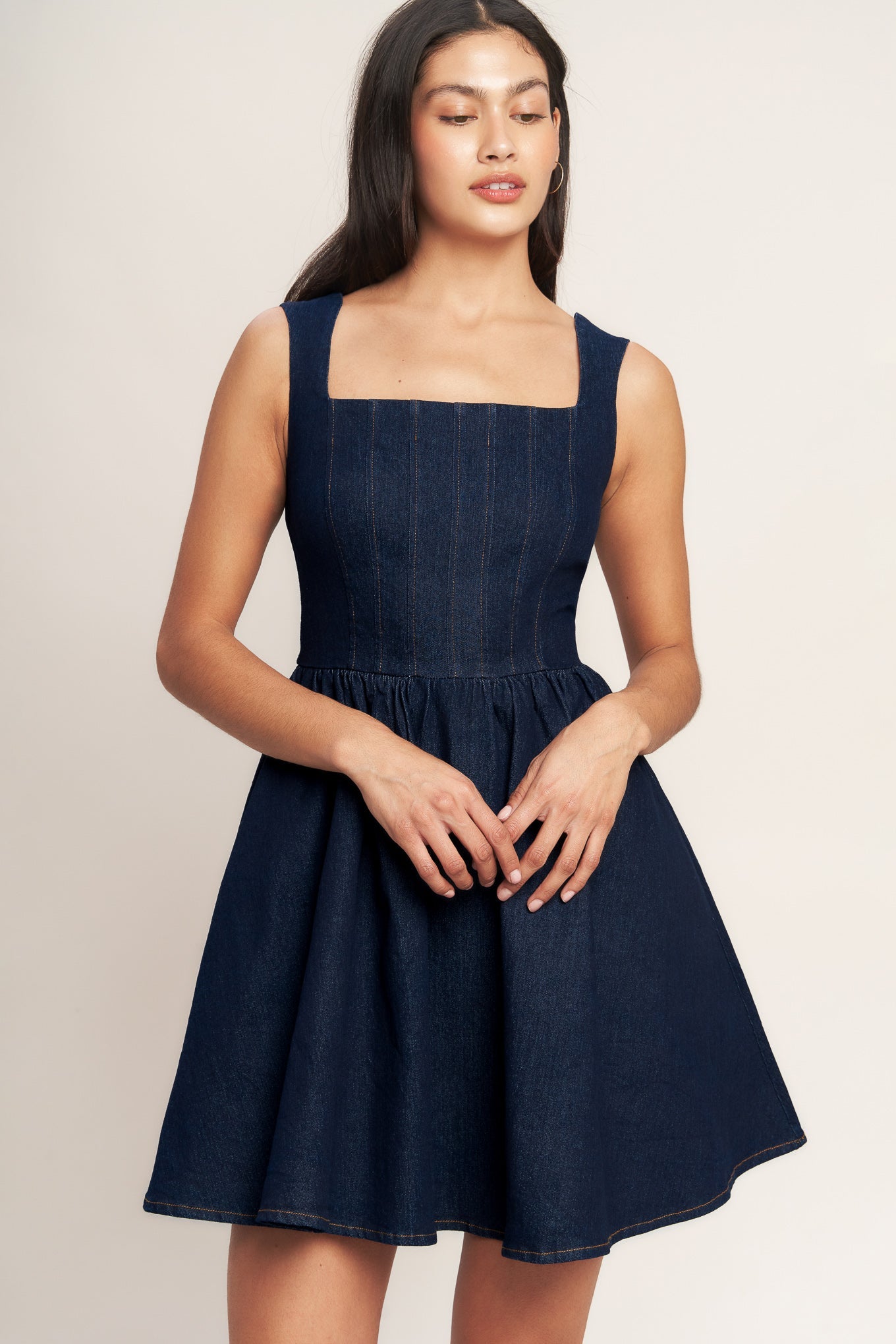 LOVE AT FIRST WEAR DENIM MINI DRESS