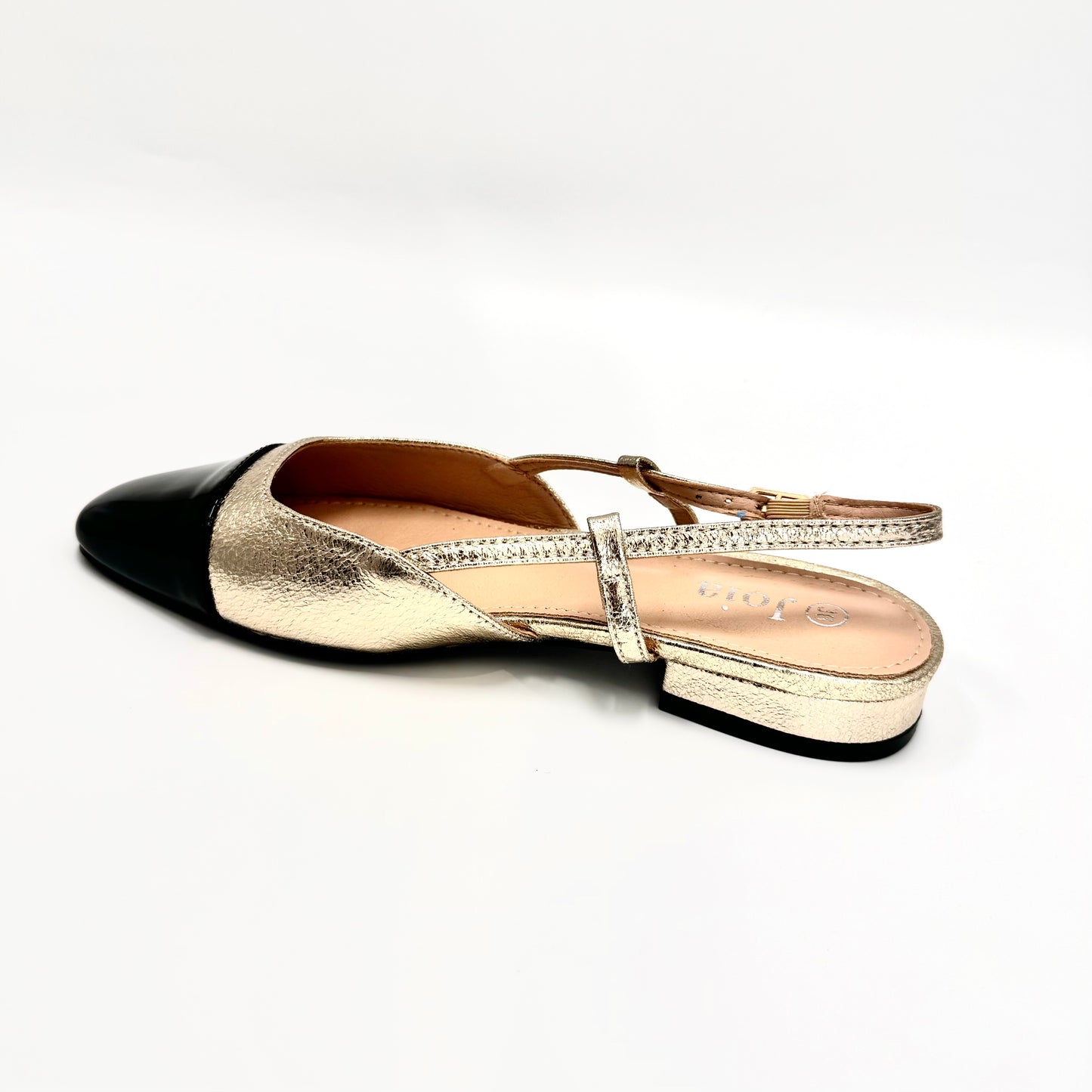 Joia Paris - Two-tone Low Heel Slingback Flats