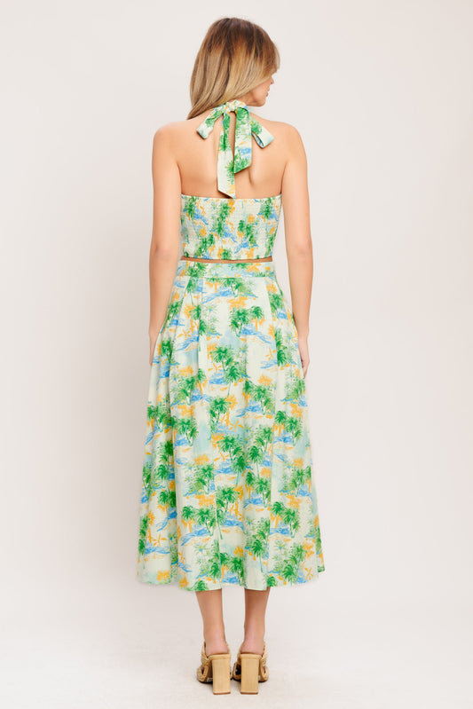 PICTURE PERFECT WOVEN TOP AND SKIRT SET