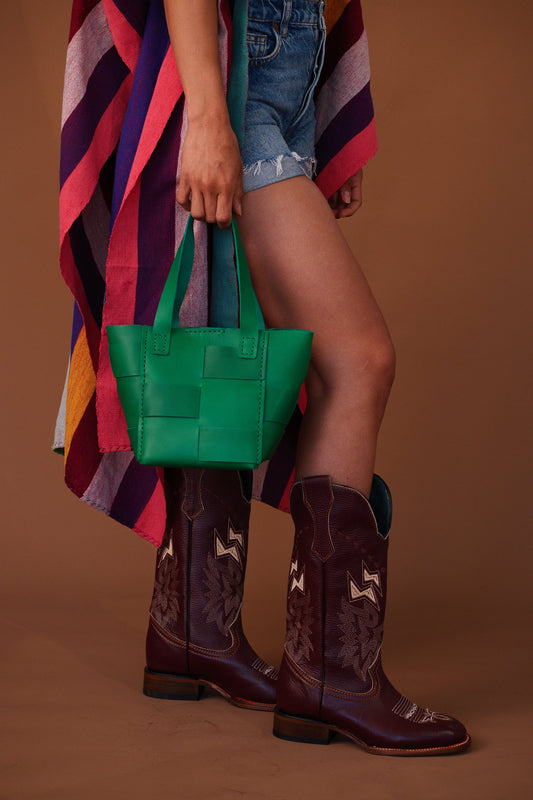 CARMEN BASKET BAG // GREEN