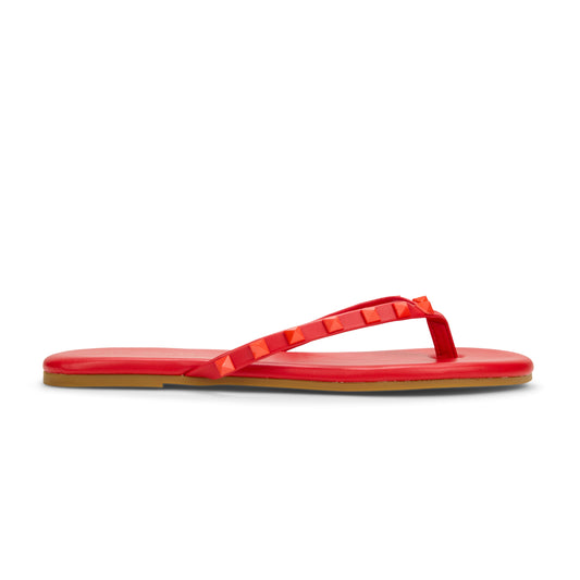 Rivington Stud Flip Flop in Red