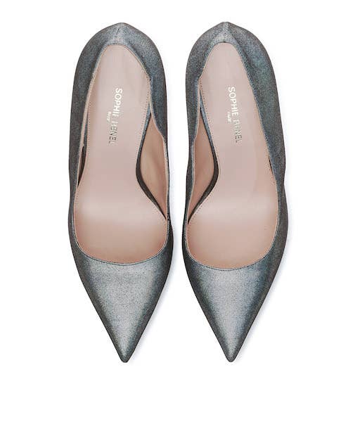 SOPHIE BENEL PARIS - Black Grey holographic stiletto heel pumps
