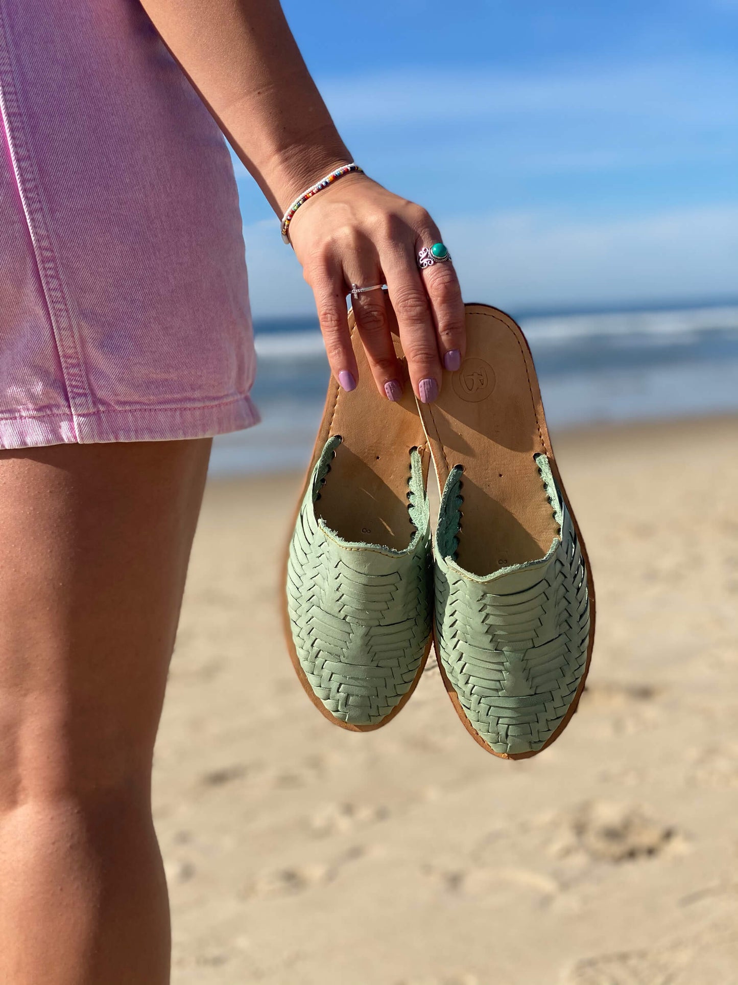 Marbella Huarache Slip-On Seafoam