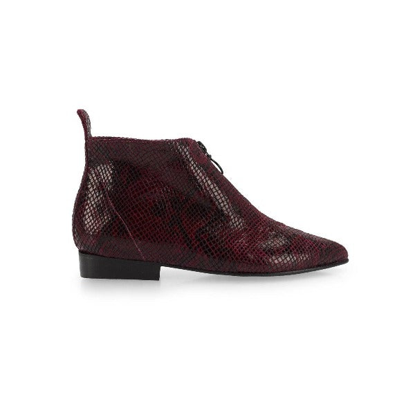 Maray - Leather Ankle Boots Bordeaux