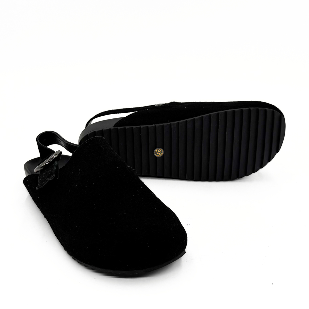 Toni Suede Clogs - Black