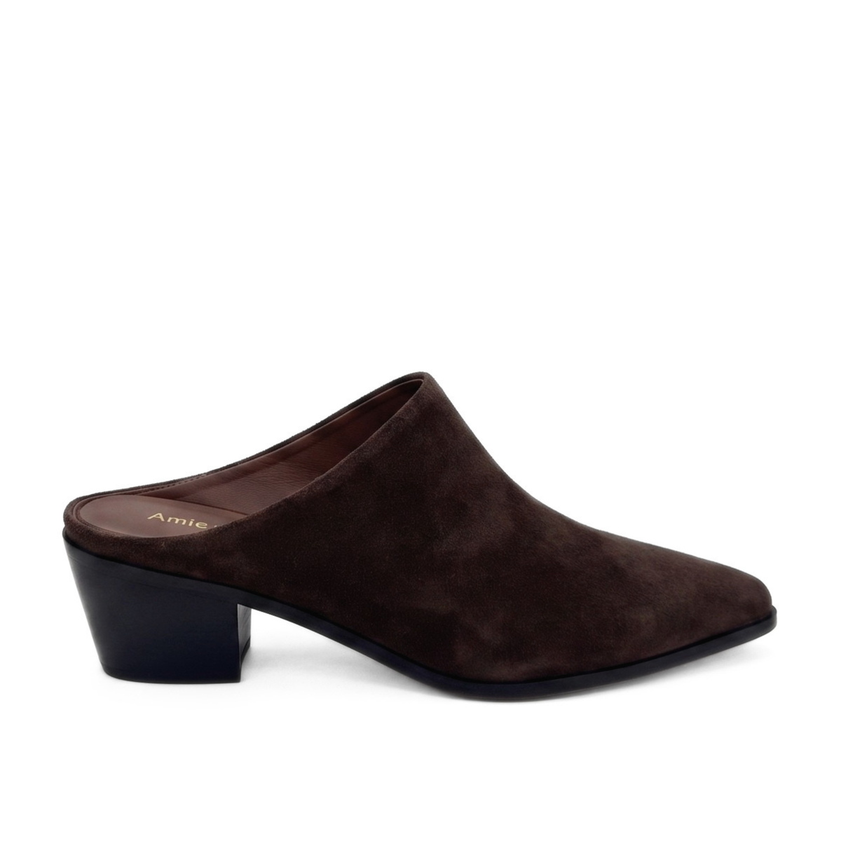 Carla Suede Western Mules - Brown Suede