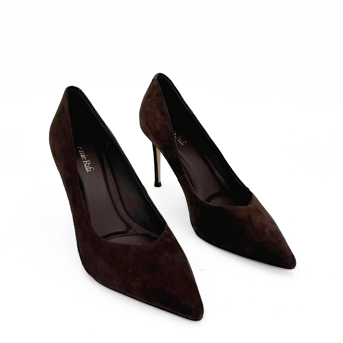 Noreen 90mm Suede Pumps - Brown Suede
