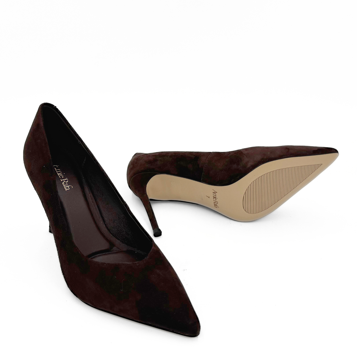 Noreen 90mm Suede Pumps - Brown Suede