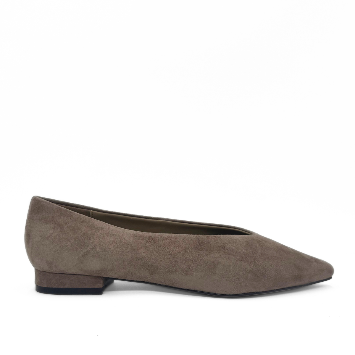 Riley Suede Ballet Flats - Taupe Suede