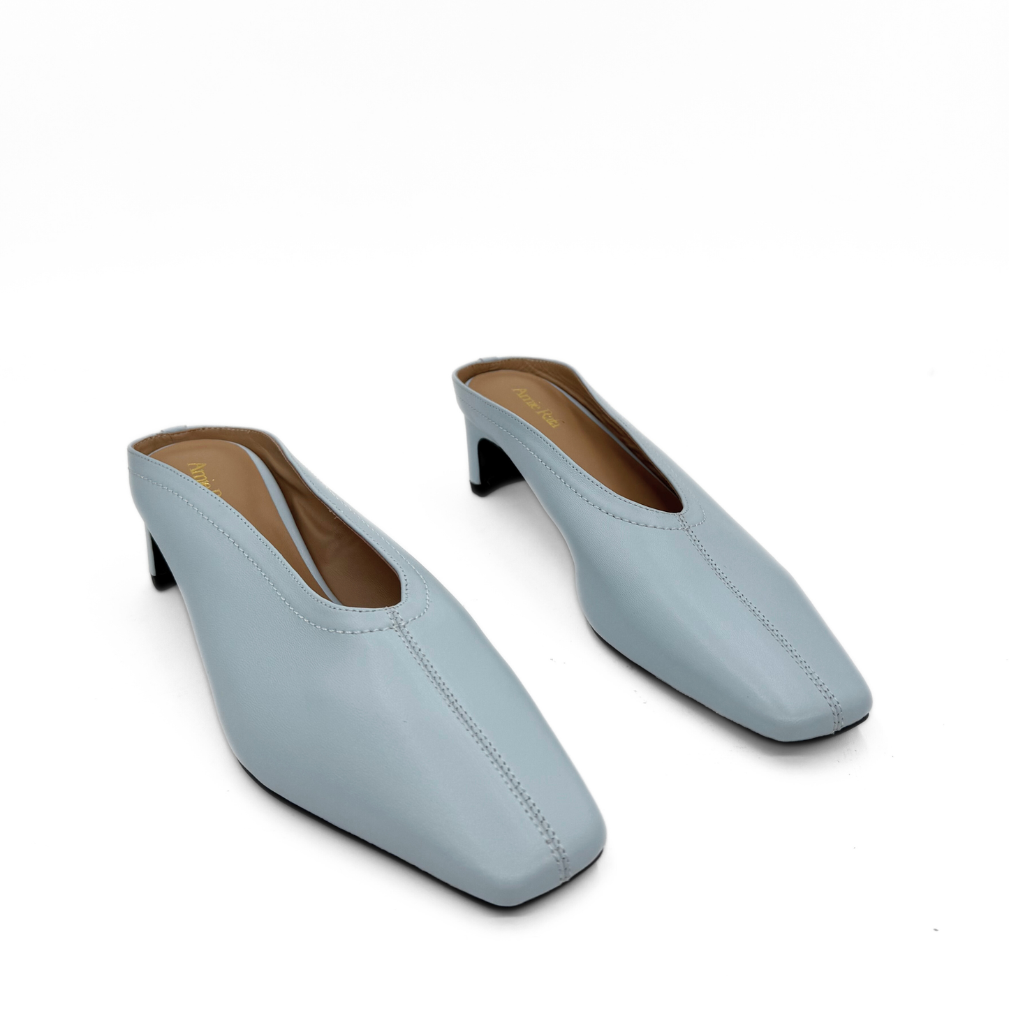 Junie Heeled Leather Mule