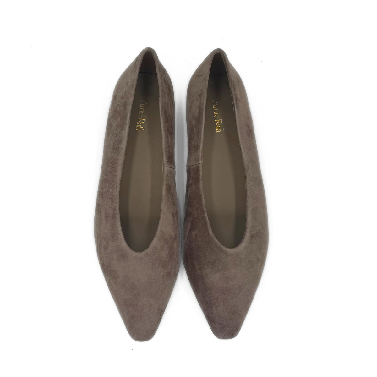 Riley Suede Ballet Flats - Taupe Suede