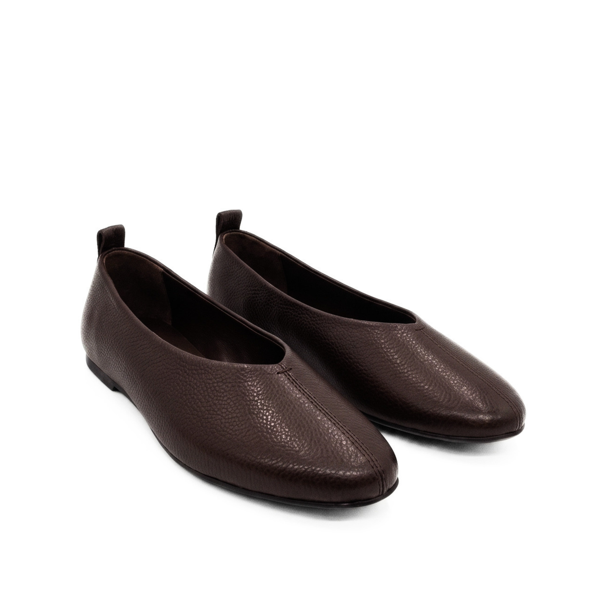 Erika II Leather Ballet Flats - Brown Leather