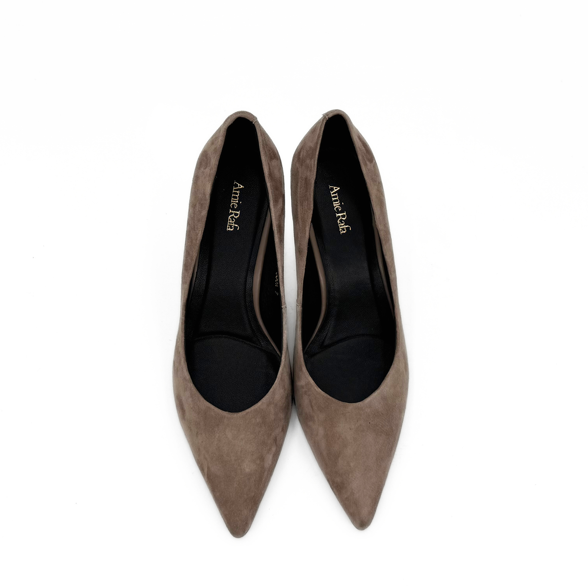 Noreen 90mm Suede Pumps - Taupe Suede