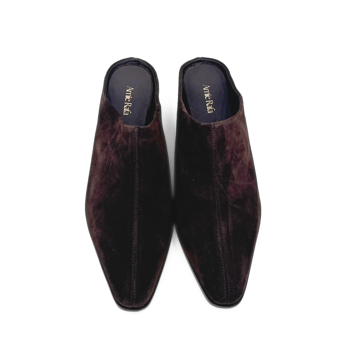 Carla Suede Western Mules - Brown Suede