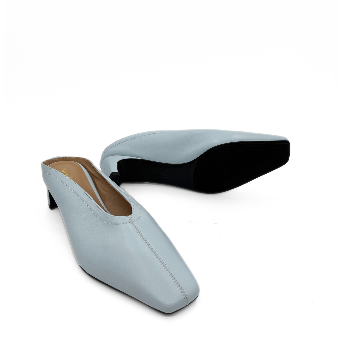 Junie Heeled Leather Mule