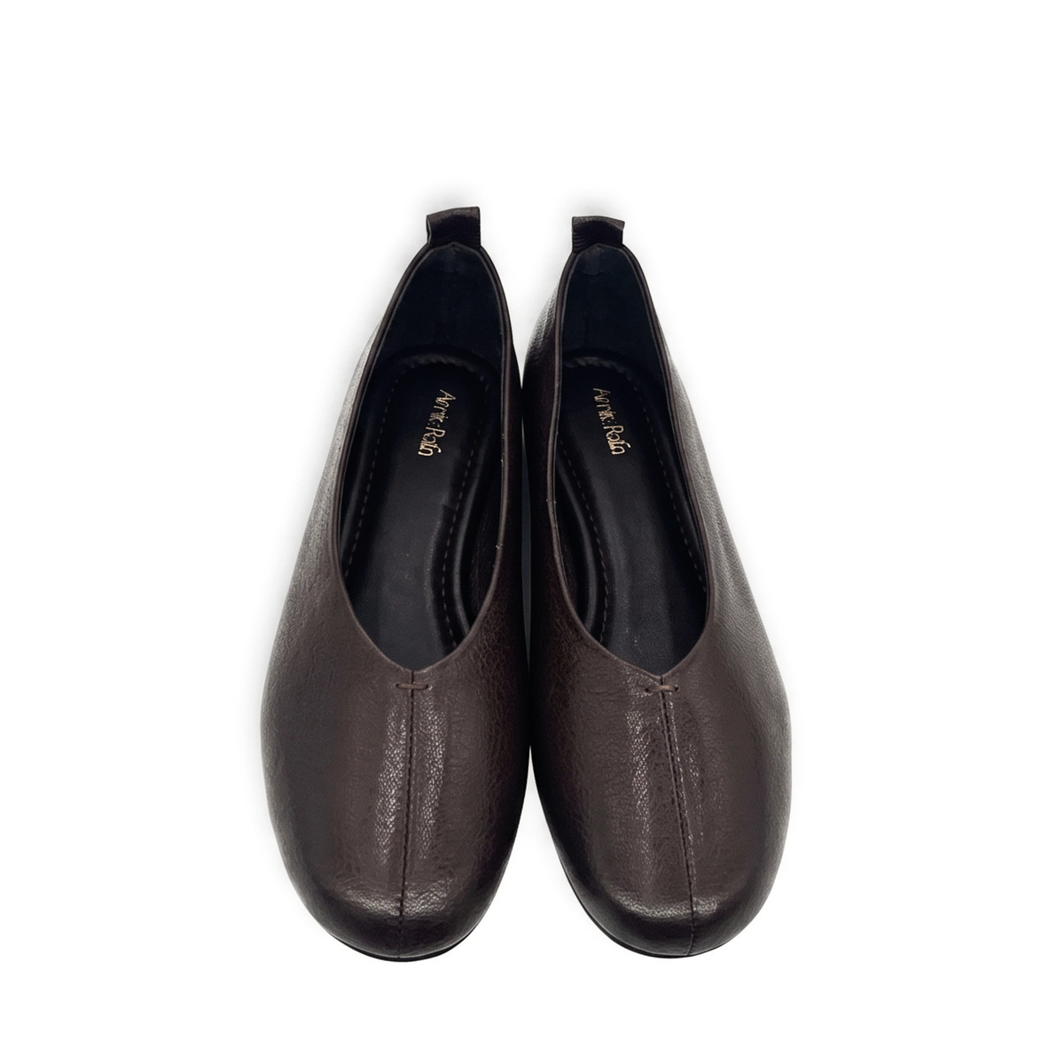 Erika II Leather Ballet Flats - Brown Leather