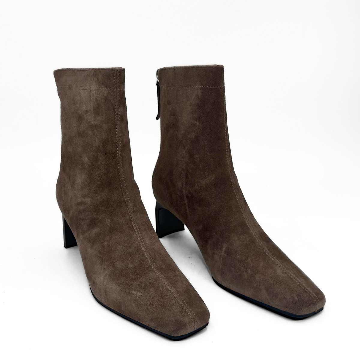 Harlow Suede Booties - Taupe Suede