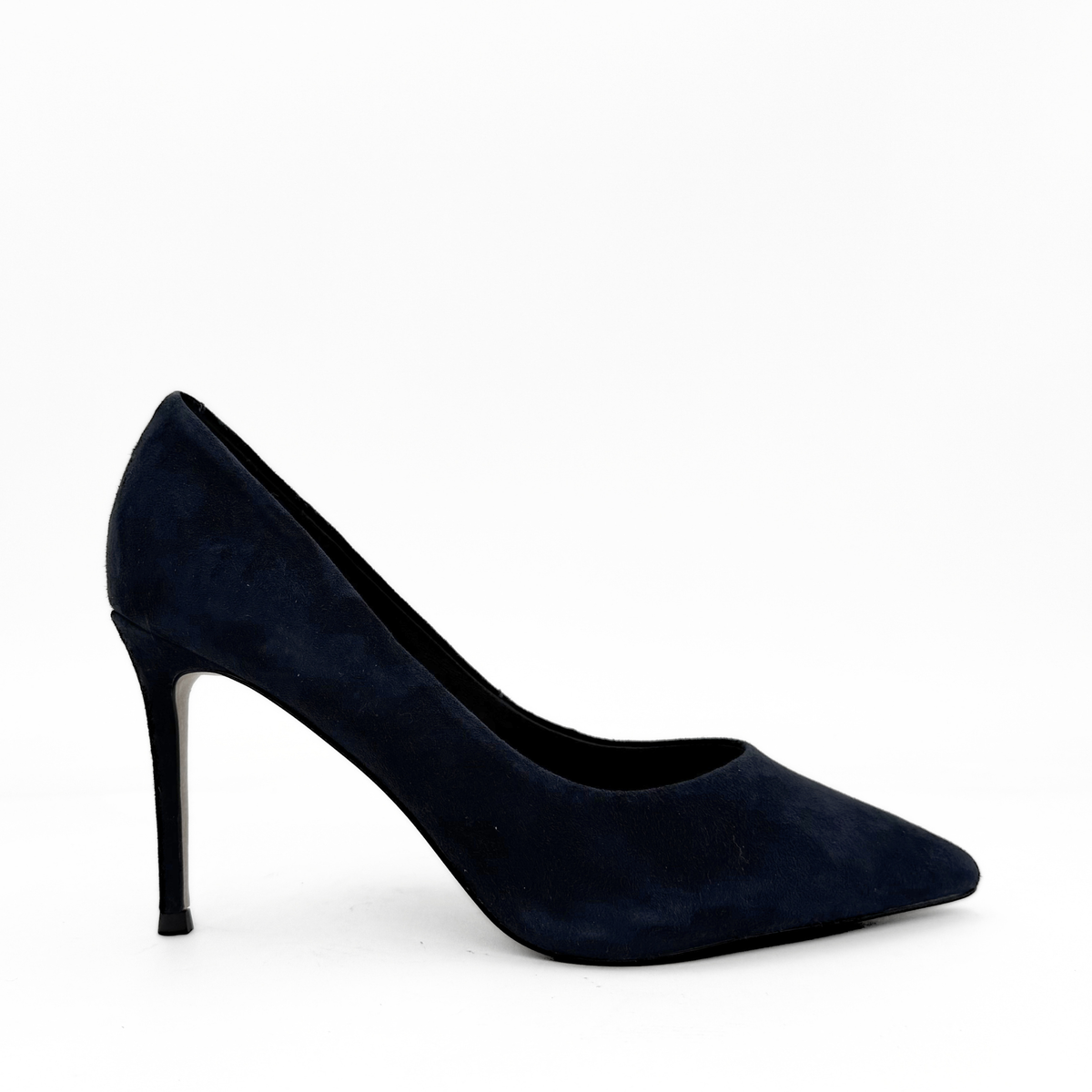 Noreen 90mm Suede Pumps - Navy Suede