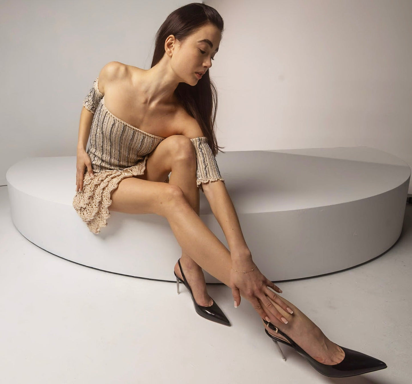 Marjorie Patent Leather Slingback Pump