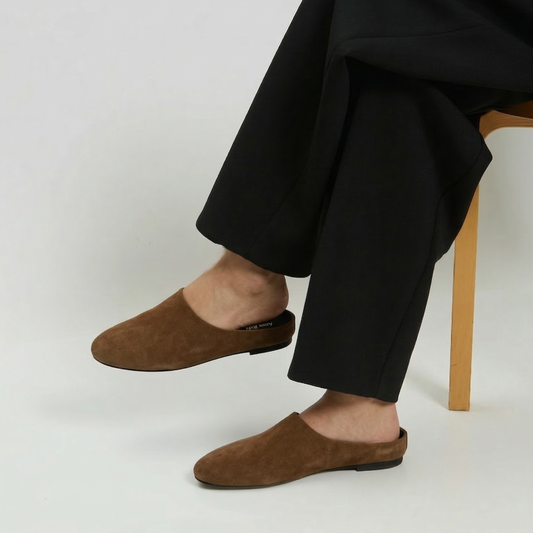 Blade Suede Mules - Taupe