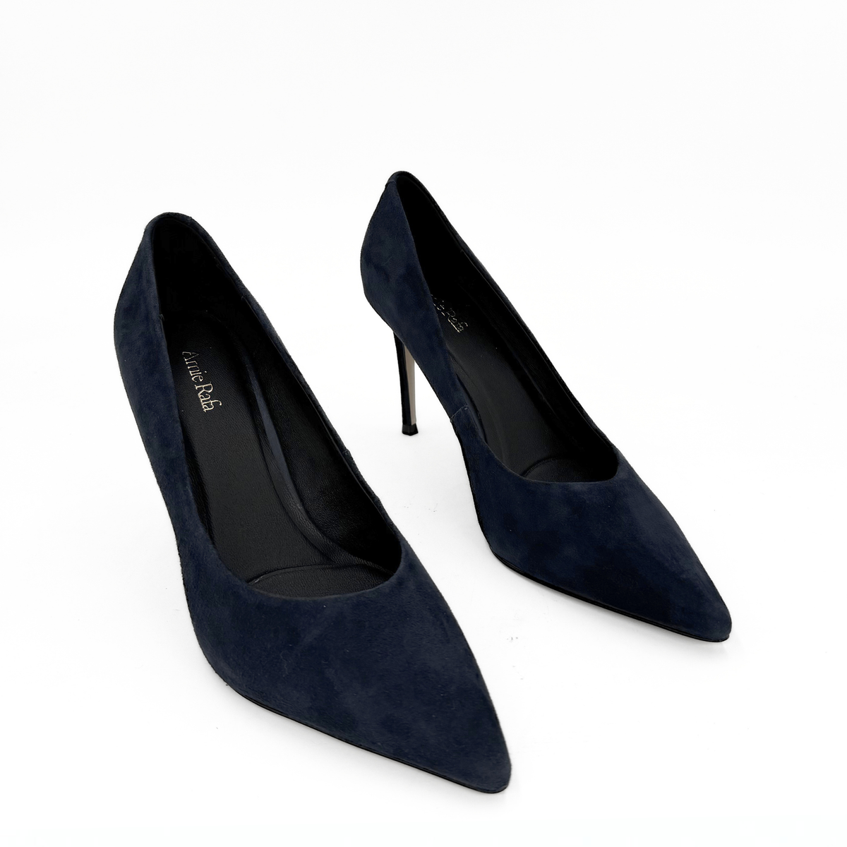 Noreen 90mm Suede Pumps - Navy Suede