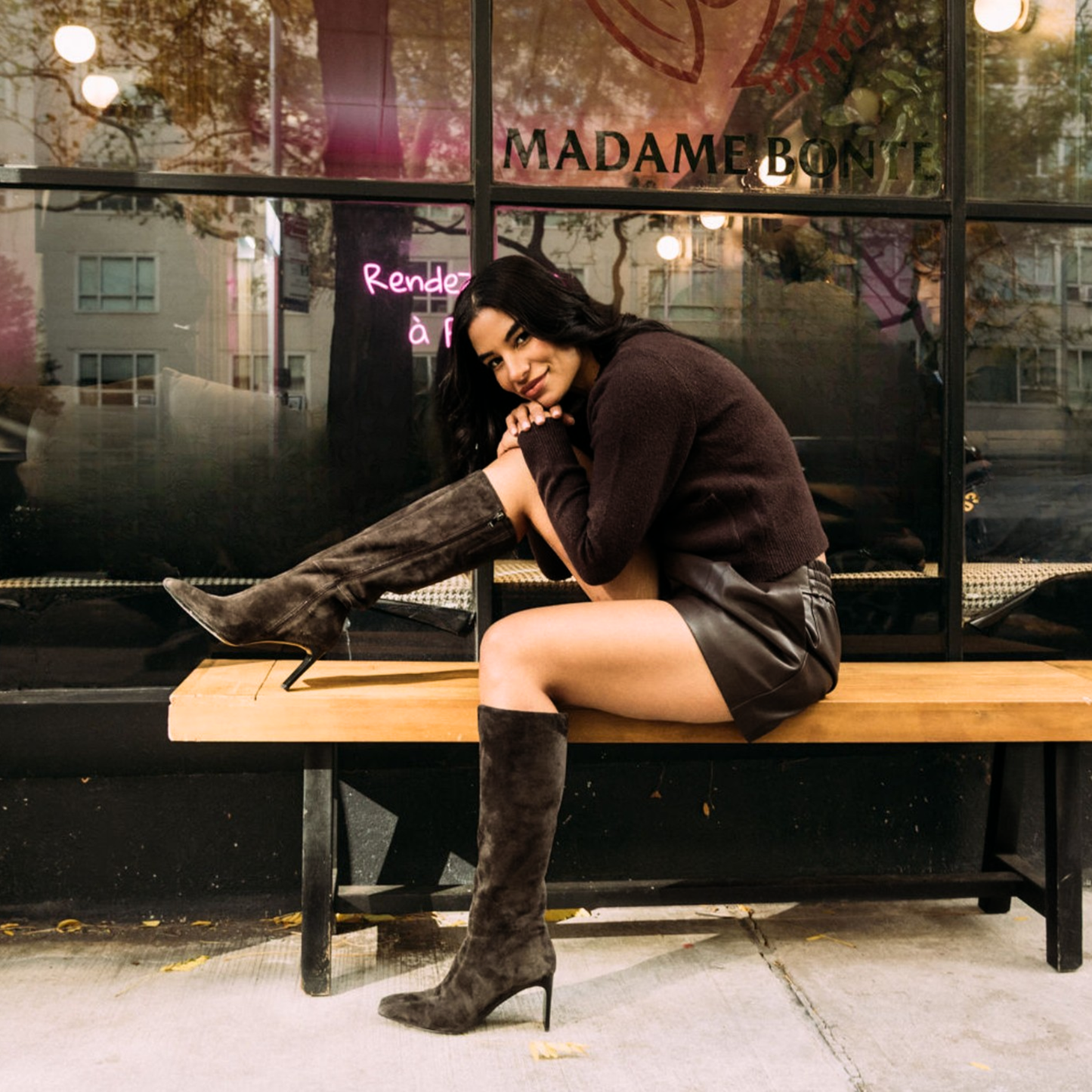 Mishel Suede Knee High Boots