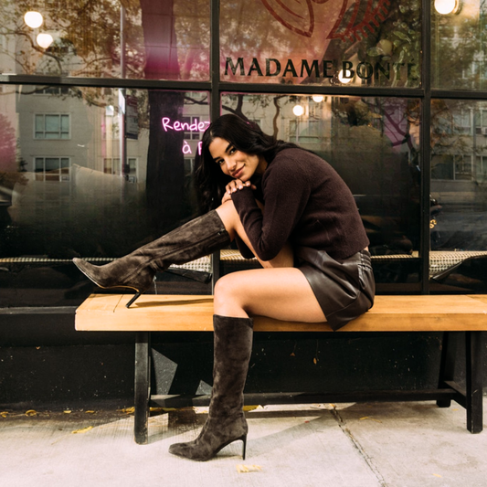 Mishel Suede Knee High Boots