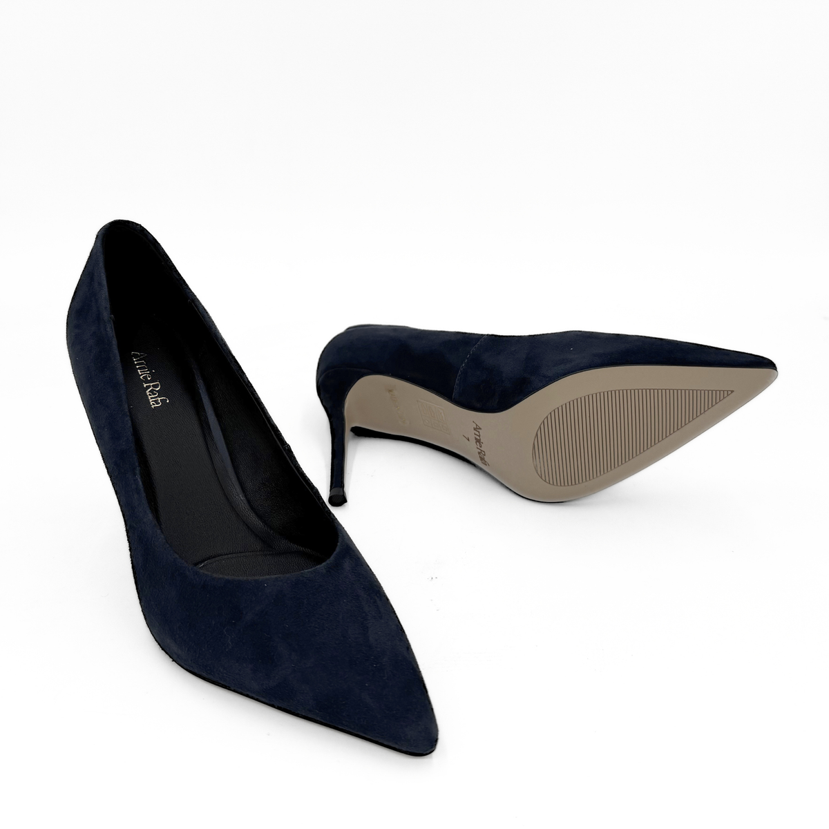 Noreen 90mm Suede Pumps - Navy Suede