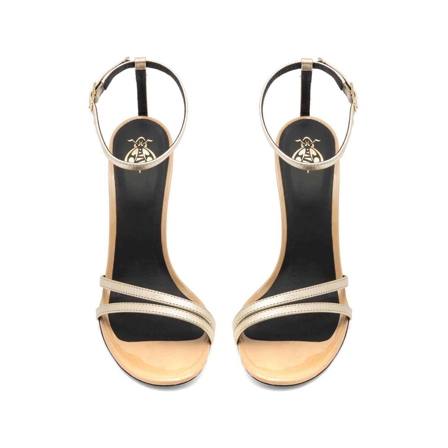 ARNIA - Sara Gold Laminate Sand Paint Sandals