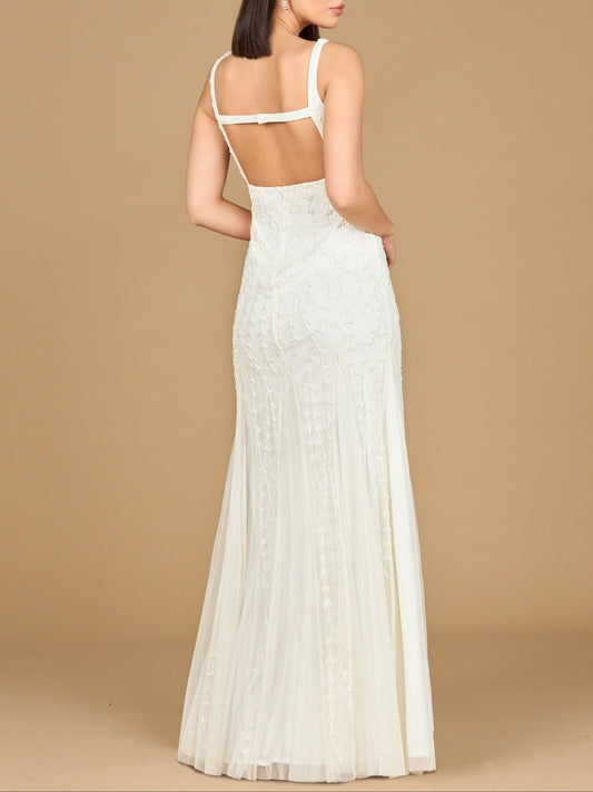 Beaded Bridal Gown with Godets