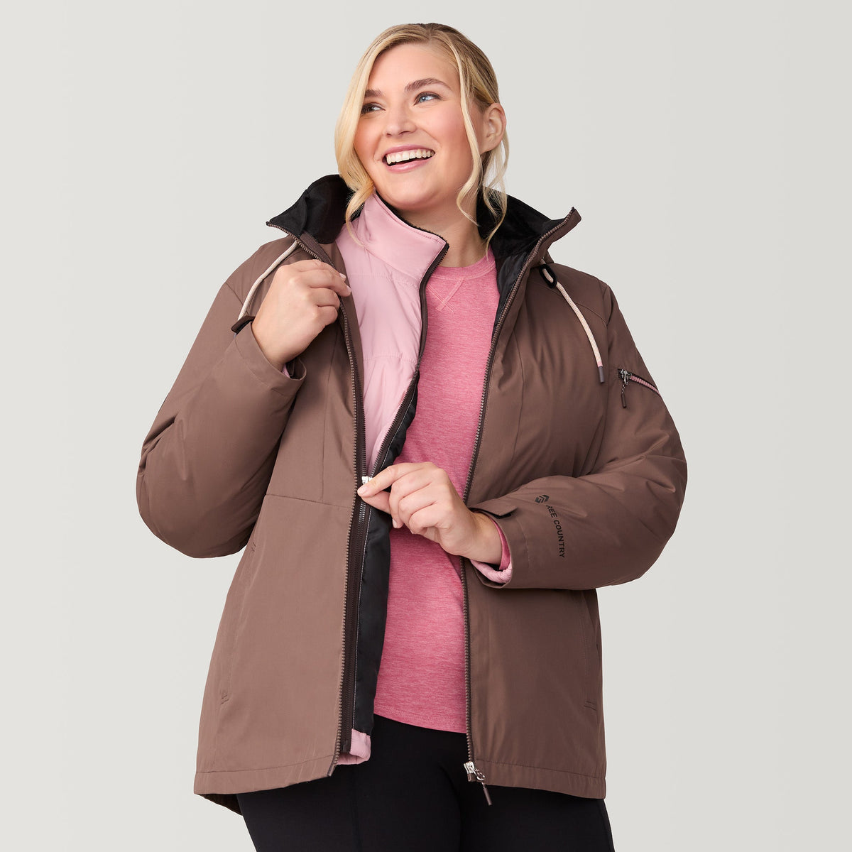 Women's Plus Size Back of Bell 3-in-1 Systems Jacket