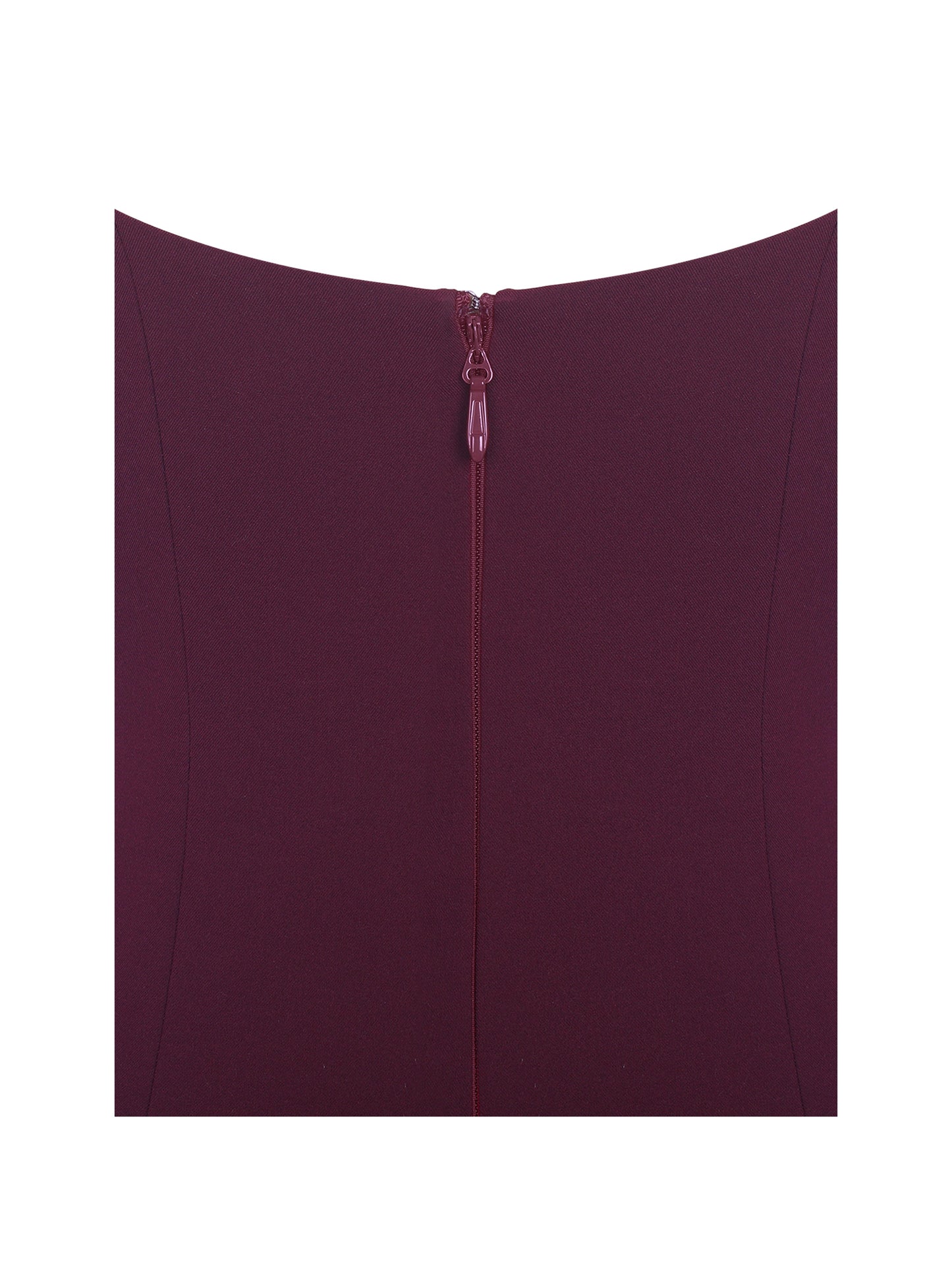 Tori Wine Red Pleated Mini Dress with Chiffon Scarf