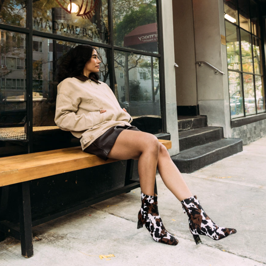Harlow Cow Hair Booties