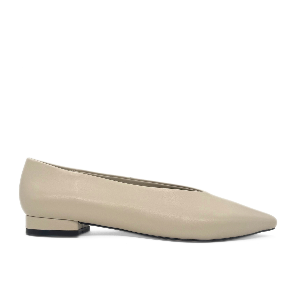 Riley Leather Ballet Flats - Bone