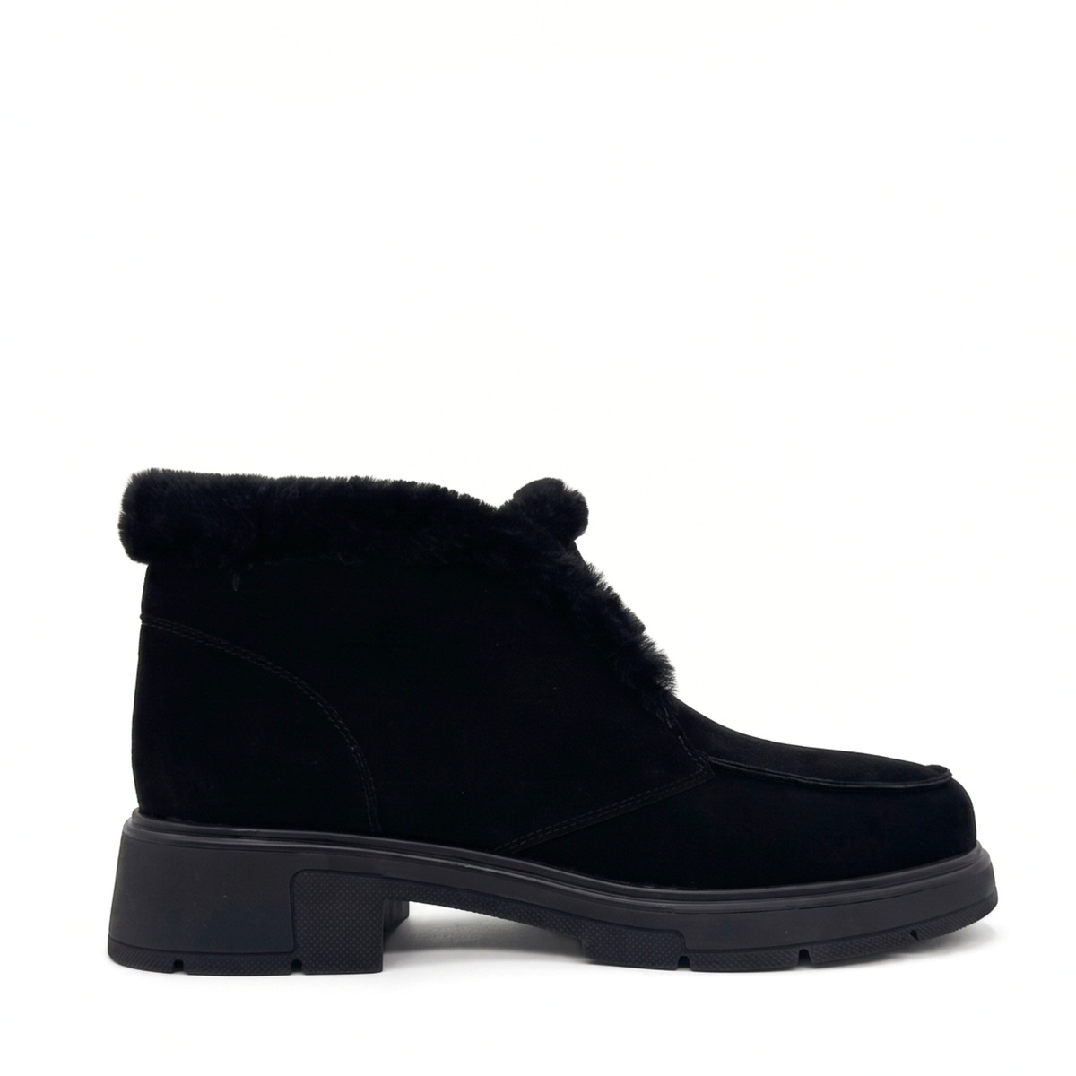 Meredith Suede Shearling Ankle Boot