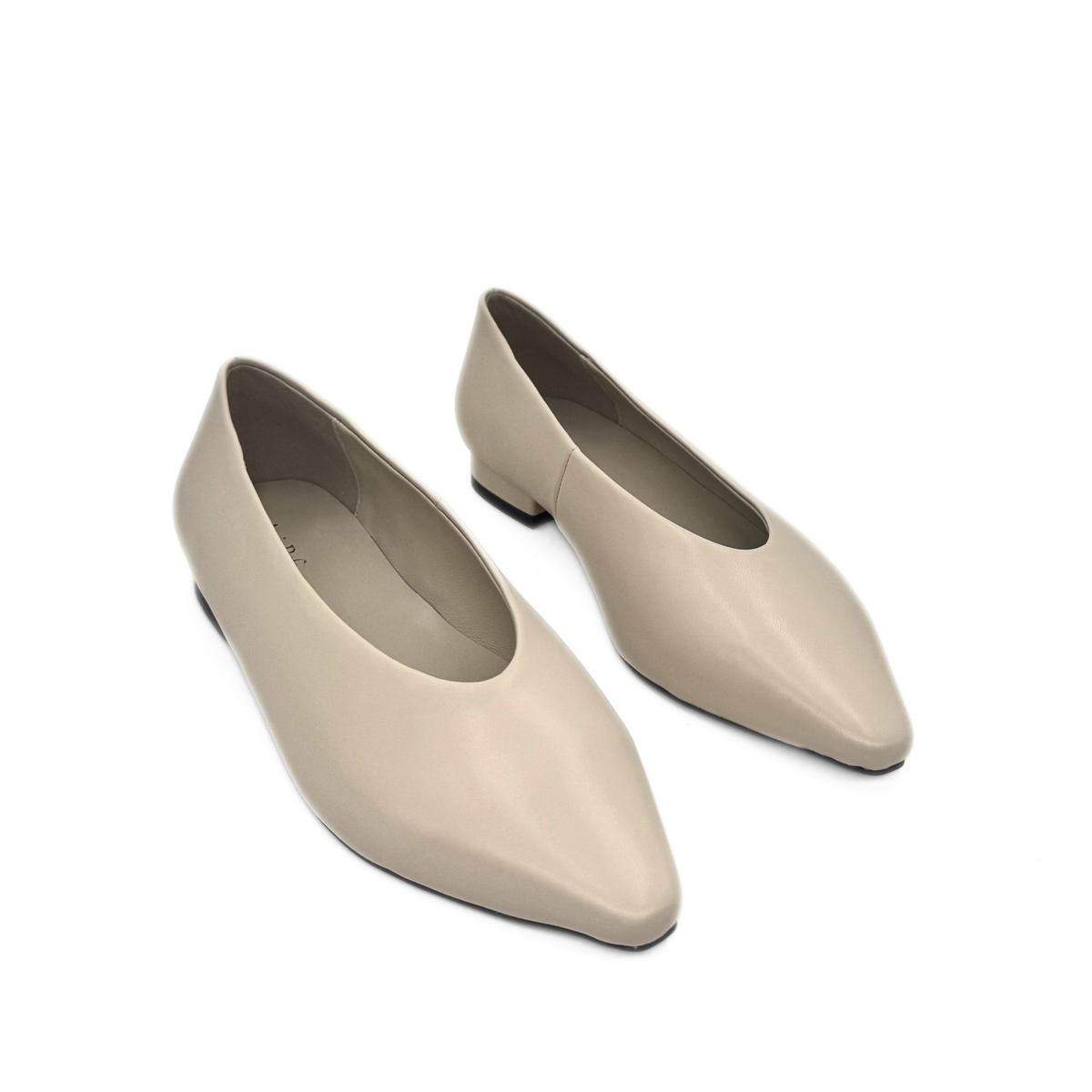 Riley Leather Ballet Flats - Bone