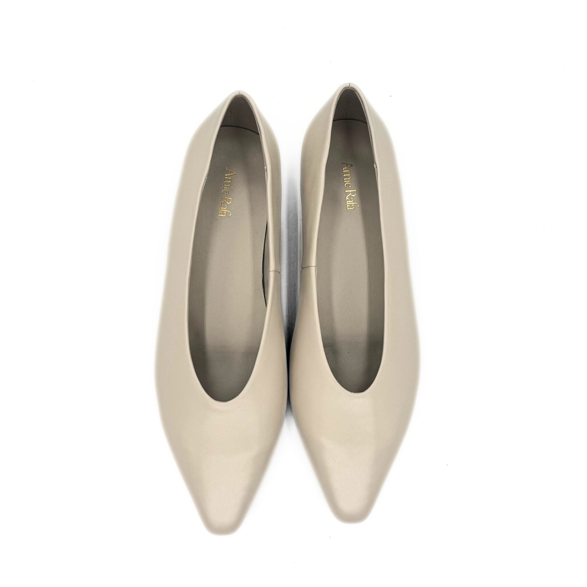 Riley Leather Ballet Flats - Bone