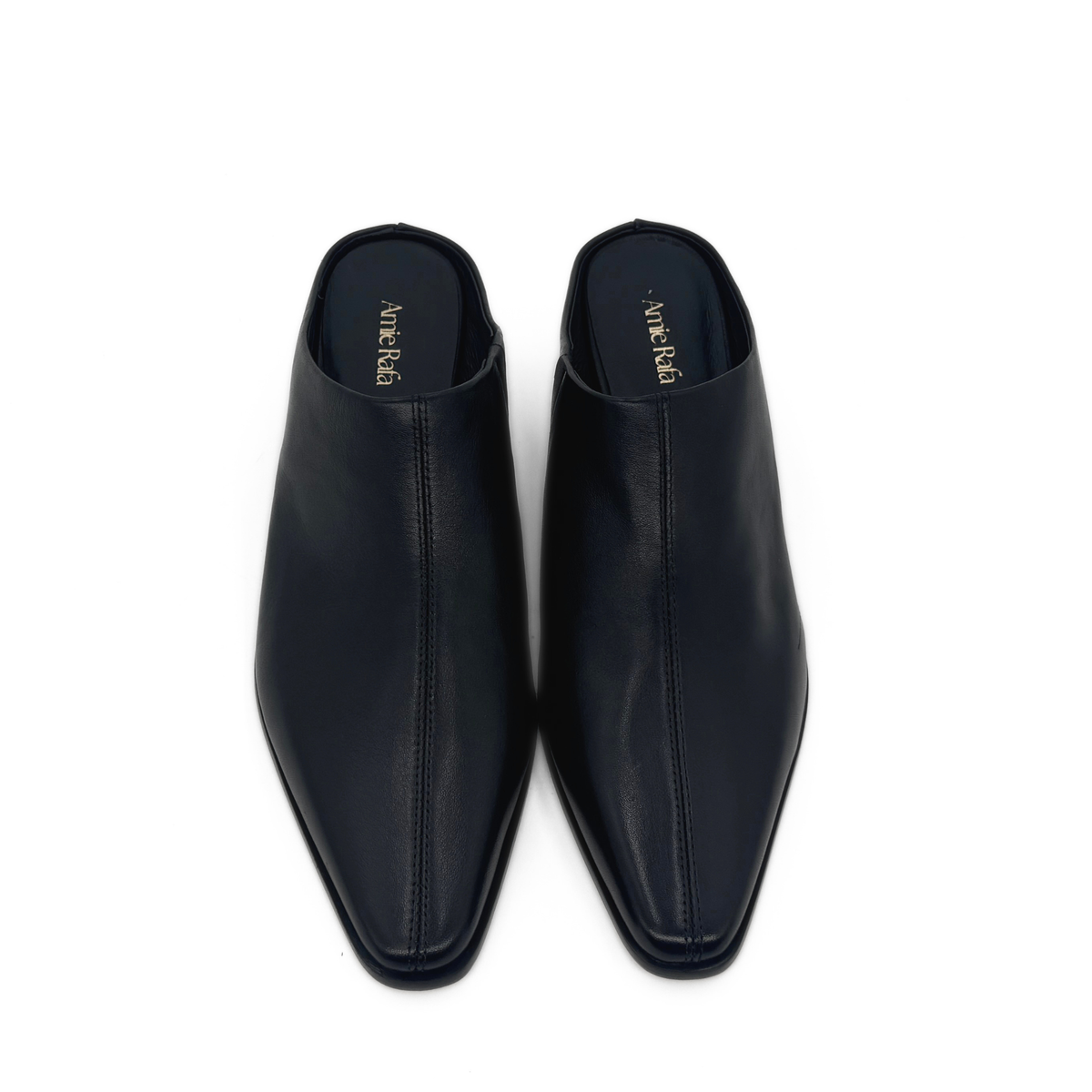 Carla Leather Western Mules - Black