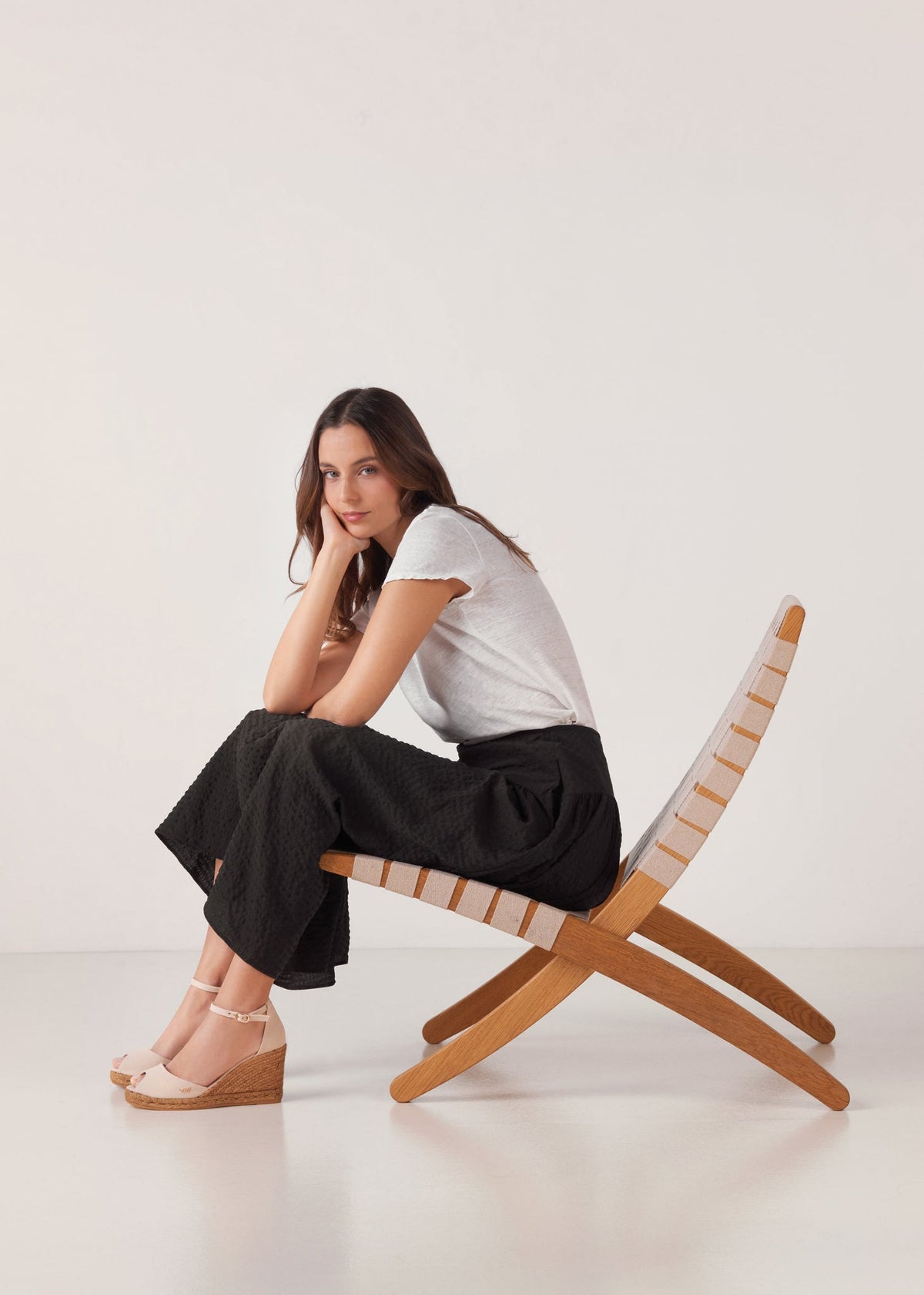 Aiguafreda Canvas Espadrille Sandal Wedges
